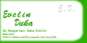 evelin duka business card